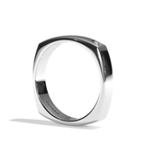 Alliance homme diamant or blanc - Confiant