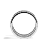 Bague 3 anneaux diamant or jaune - Epicurienne pavée