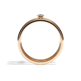 Bague double anneau diamant poire or blanc - Réconfortante
