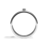Bague double anneau diamant poire or blanc - Réconfortante