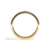 Bague double anneau or jaune - Réconfortante pavée