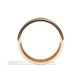 Bague double anneau or jaune - Réconfortante pavée