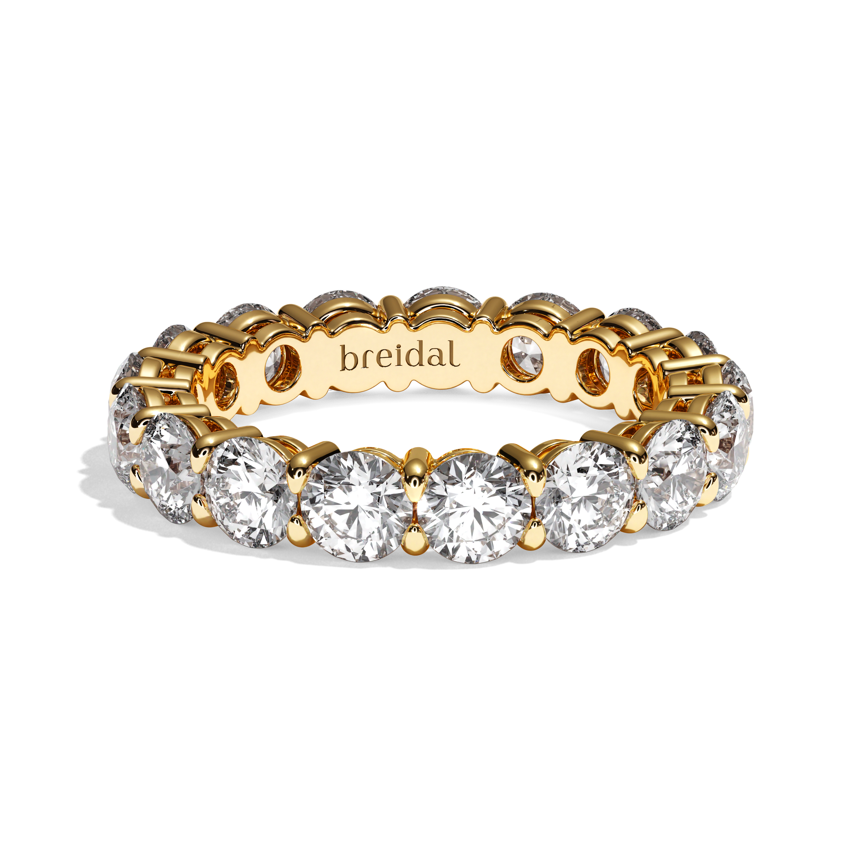 Alliance La Charmante - alliance femme diamant tour complet or jaune 18 carats - Breidal Paris