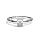 Bague solitaire diamant coussin or jaune - Précieuse