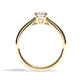 Bague solitaire diamant coussin or jaune - Précieuse