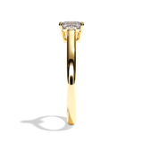 Bague solitaire diamant coussin or jaune - Précieuse