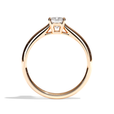 Bague solitaire diamant coussin or jaune - Précieuse