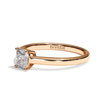 Bague solitaire diamant coussin or jaune - Précieuse