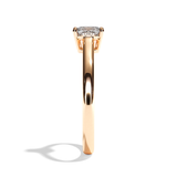 Bague solitaire diamant coussin or jaune - Précieuse