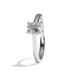 Bague solitaire diamant coussin or jaune - Précieuse