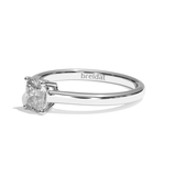 Bague solitaire diamant coussin or jaune - Précieuse