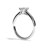 Bague solitaire diamant émeraude platine - Précieuse
