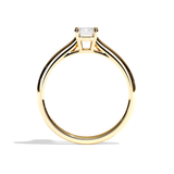Bague solitaire diamant émeraude platine - Précieuse
