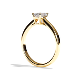 Bague solitaire diamant émeraude platine - Précieuse