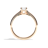 Bague solitaire diamant émeraude platine - Précieuse