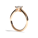 Bague solitaire diamant émeraude platine - Précieuse