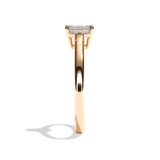 Bague solitaire diamant émeraude platine - Précieuse