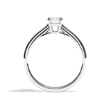 Bague solitaire diamant émeraude platine - Précieuse