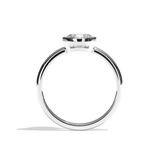 Bague solitaire diamant oval platine - Élégante