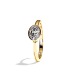 Bague solitaire diamant oval platine - Élégante