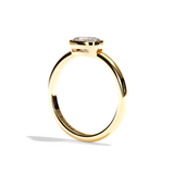 Bague solitaire diamant oval platine - Élégante