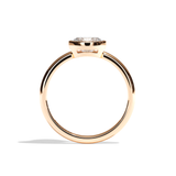 Bague solitaire diamant oval platine - Élégante