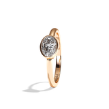 Bague solitaire diamant oval platine - Élégante