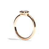 Bague solitaire diamant oval platine - Élégante