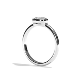 Bague solitaire diamant oval platine - Élégante