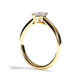 Bague solitaire diamant poire platine - Précieuse