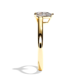 Bague solitaire diamant poire platine - Précieuse