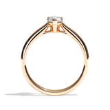 Bague solitaire diamant poire platine - Précieuse