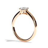 Bague solitaire diamant poire platine - Précieuse