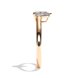 Bague solitaire diamant poire platine - Précieuse