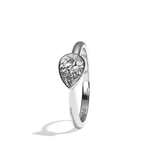 Bague solitaire diamant poire or rose - Élégante