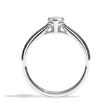Bague solitaire diamant poire platine - Précieuse