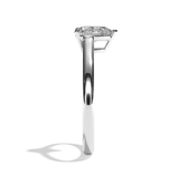 Bague solitaire diamant poire platine - Précieuse