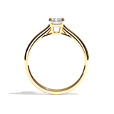Bague solitaire diamant radiant or jaune - Précieuse