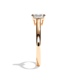 Bague solitaire diamant radiant or jaune - Précieuse