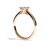 Bague solitaire diamant radiant or jaune - Précieuse