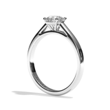 Bague solitaire diamant rond or blanc - Contemporaine