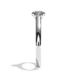Bague solitaire diamant rond or blanc - Contemporaine
