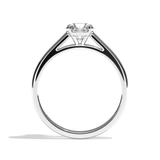 Bague solitaire diamant rond or blanc - Contemporaine