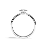 Bague solitaire diamant rond platine - Élégante