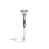 Bague solitaire diamant rond platine - Élégante