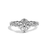 Bague solitaire épaulé or blanc - Spectaculaire