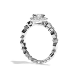 Bague solitaire épaulé or blanc - Spectaculaire