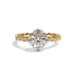 Bague solitaire épaulé or blanc - Spectaculaire