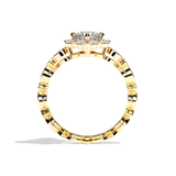 Bague solitaire épaulé or blanc - Spectaculaire