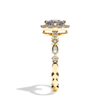 Bague solitaire épaulé or blanc - Spectaculaire